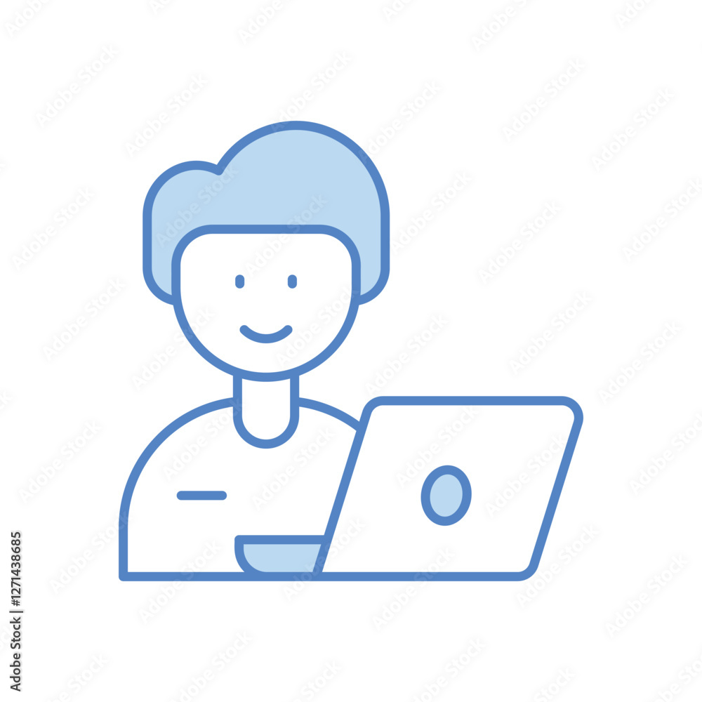 Man Employee Work vector icon Man Employee Work vector icon
