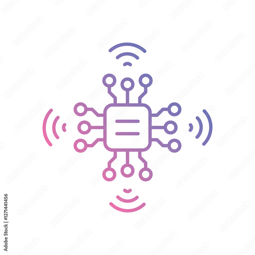 Sensor Chip icons vector stock illustration Sensor Chip icons vector stock illustration