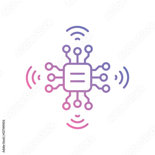 Sensor Chip icons vector stock illustration