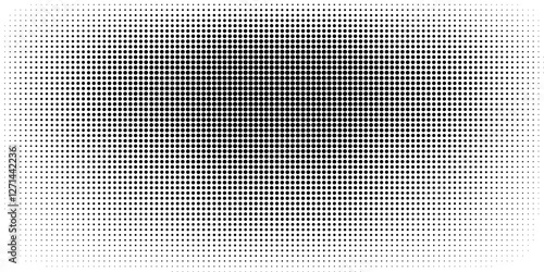 Set of halftone dots gradient pattern texture isolated on white background. Straight dotted spots using halftone circle dot raster texture. Vector blot half tone collection.
