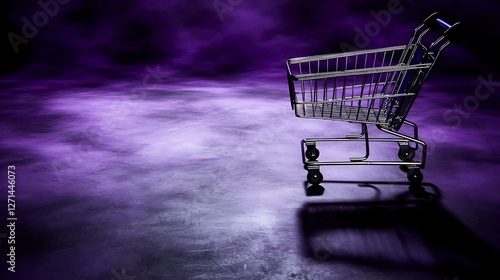 Business owner automating abandoned cart recovery to increase revenue, isolated on a dark purple background