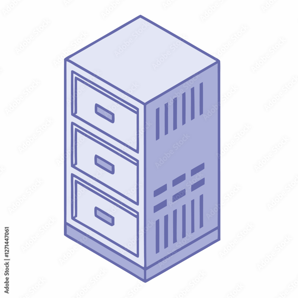 Drawer space organization icon Isometric of drawer space vector illustration Drawer space organization icon Isometric of drawer space vector illustration
