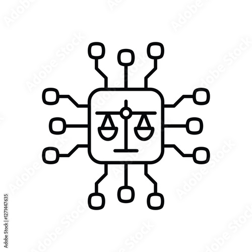 Ethical Ai Decision-making icons vector stock illustration