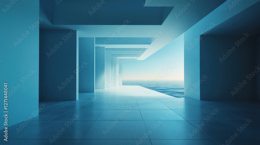 Obraz premium Abstract blue squares background