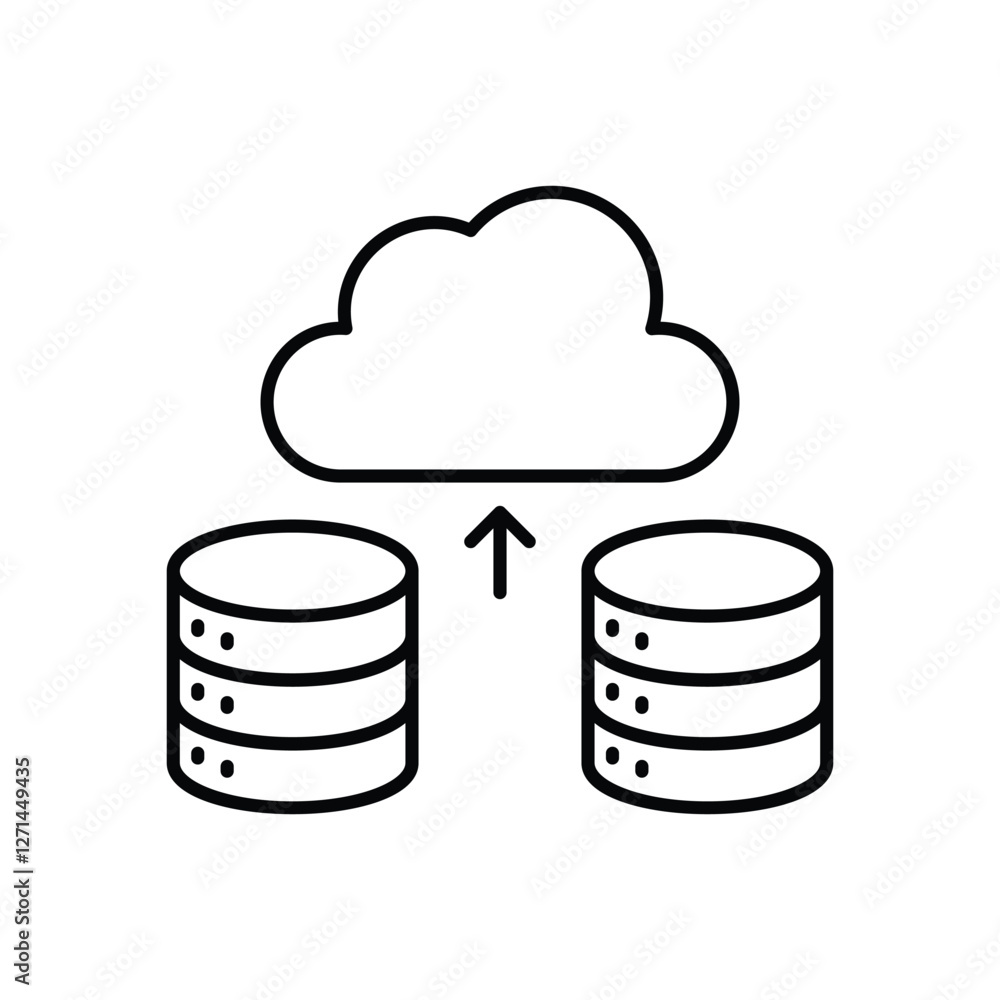 Upload Data icons vector stock illustration Upload Data icons vector stock illustration