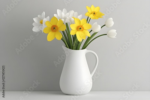 Wallpaper Mural Simple vase with colorful flowers for Easter Torontodigital.ca