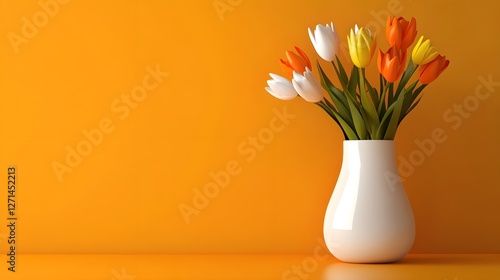 Wallpaper Mural Simple vase with colorful flowers for Easter Torontodigital.ca