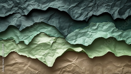 Wallpaper Mural Obsidian sage green color gradient kraft paper grainy rough texture banner panoramic background Torontodigital.ca