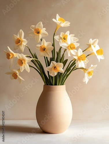 Wallpaper Mural Simple vase with colorful flowers for Easter Torontodigital.ca