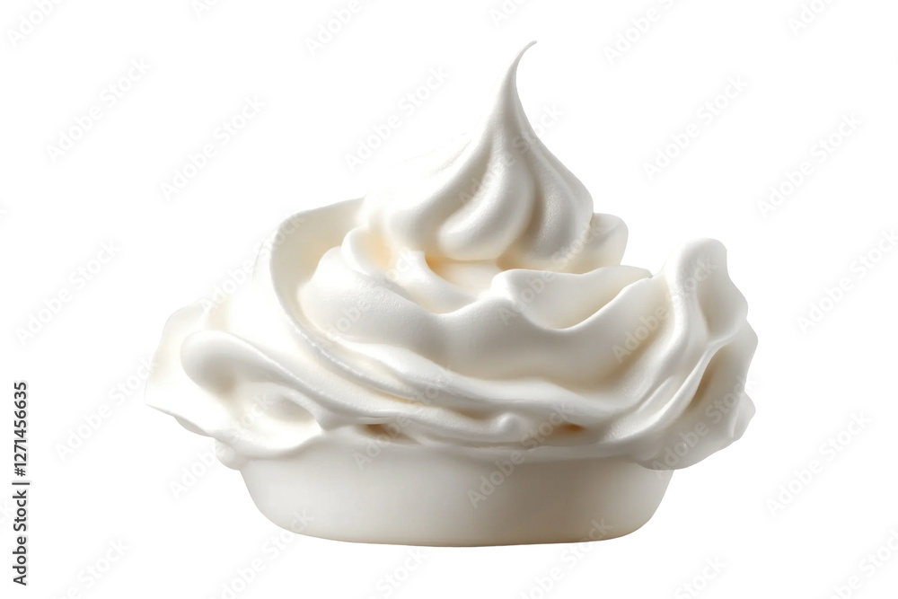 Whipped cream isolated on transparent png Whipped cream isolated on transparent png