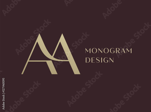 AA letter logo icon design. Classic style luxury initials monogram.