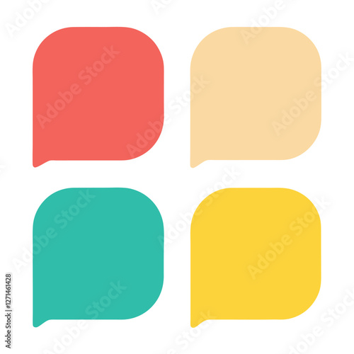 Minimalist Speech Bubble Vector Design.