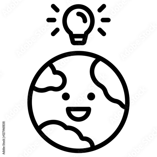 지구와 아이디어 아이콘