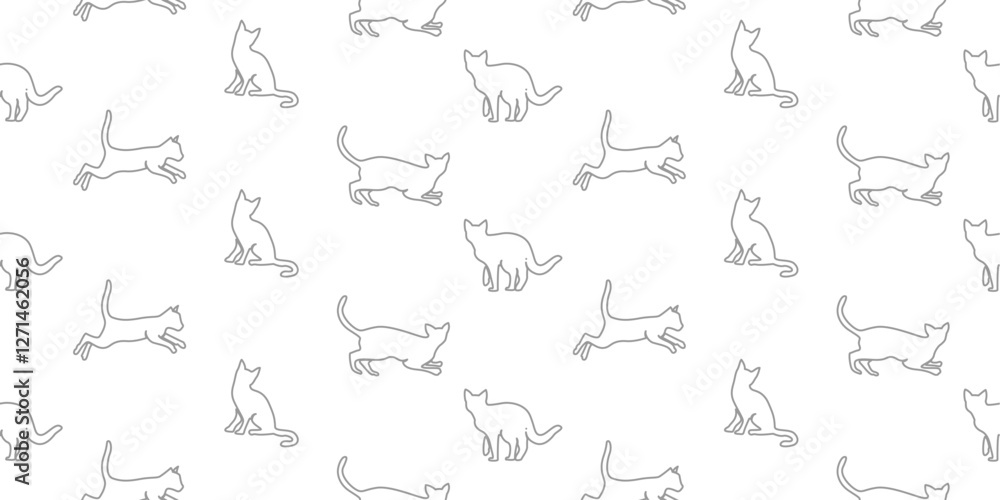 cat pattern background. cat doodle pattern background. Seamless pattern with doodle cat illustration. cat pattern background. cat doodle pattern background. Seamless pattern with doodle cat illustration.