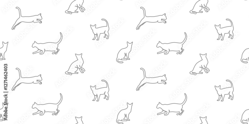 cat pattern background. cat doodle pattern background. Seamless pattern with doodle cat illustration. cat pattern background. cat doodle pattern background. Seamless pattern with doodle cat illustration.