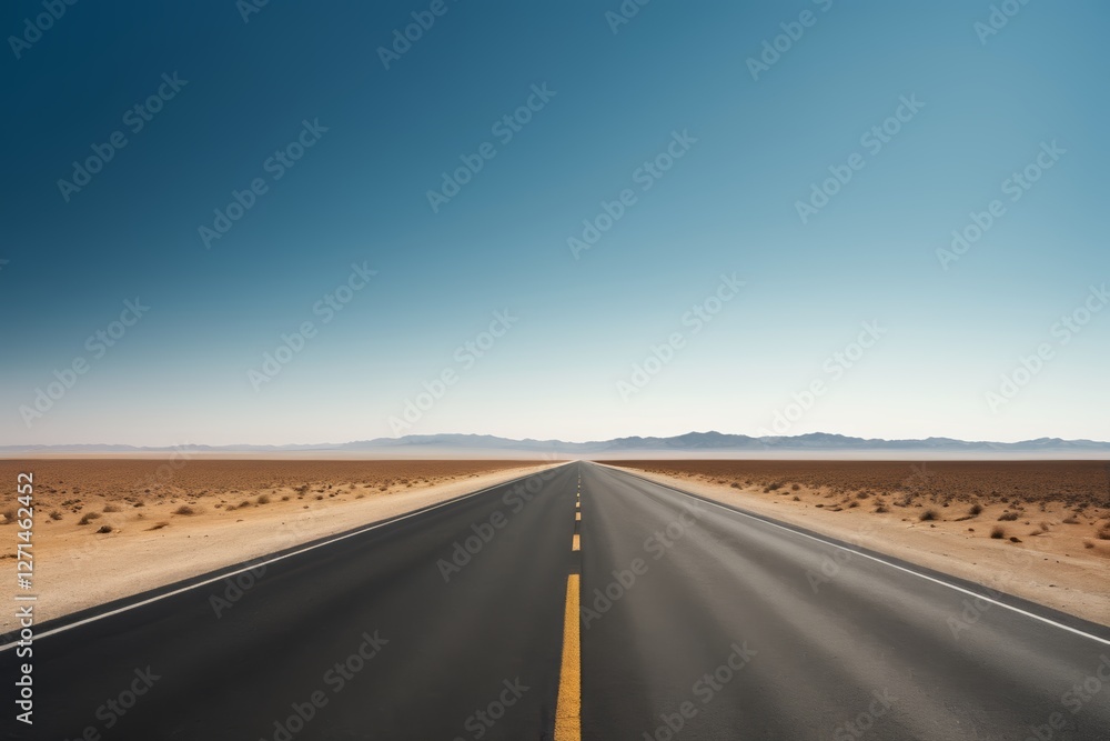 arafed road in the middle of a desert with mountains in the distance arafed road in the middle of a desert with mountains in the distance