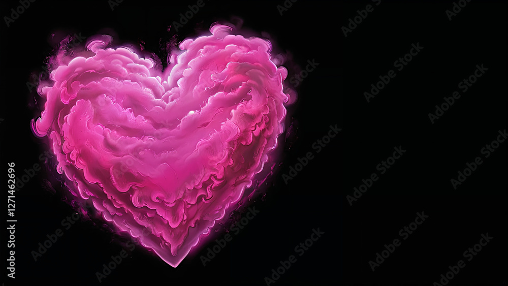 pink heart shaped substance on black pink heart shaped substance on black