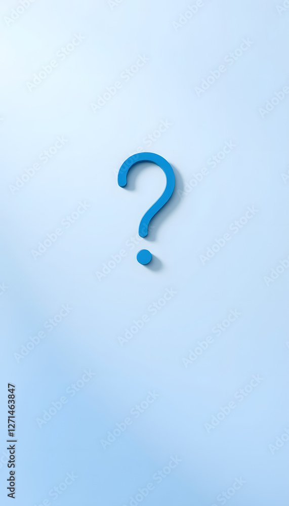 Question mark icon special blue banner background, smooth light. White tone Question mark icon special blue banner background, smooth light. White tone