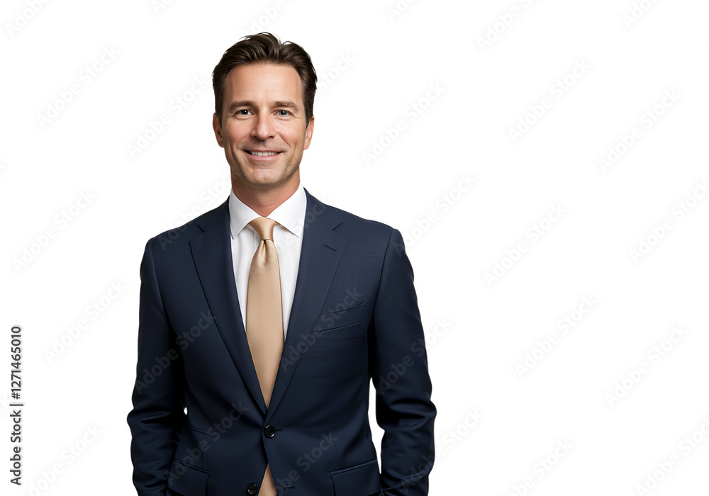 Stylish young man in suit and tie, isolated Stylish young man in suit and tie, isolated