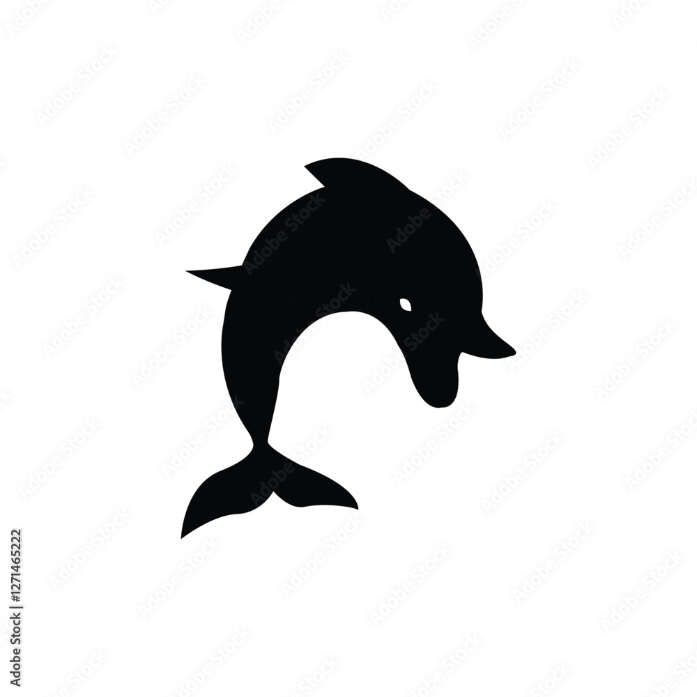 Fototapeta premium a very simple dolphin icon