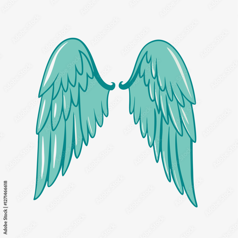 Obraz premium Wing illustration Flat vector