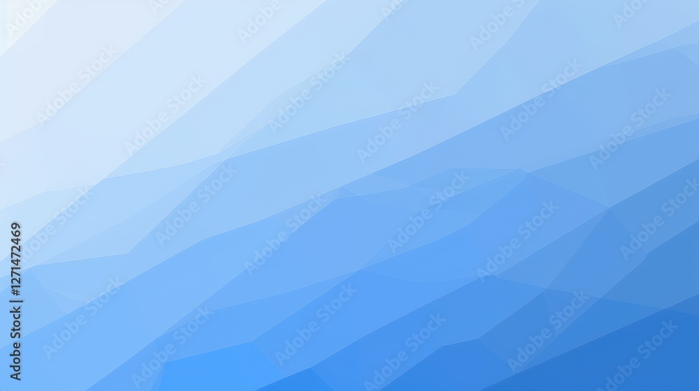 Fototapeta premium Abstract blue gradient background with layered geometric shapes creating a serene atmosphere