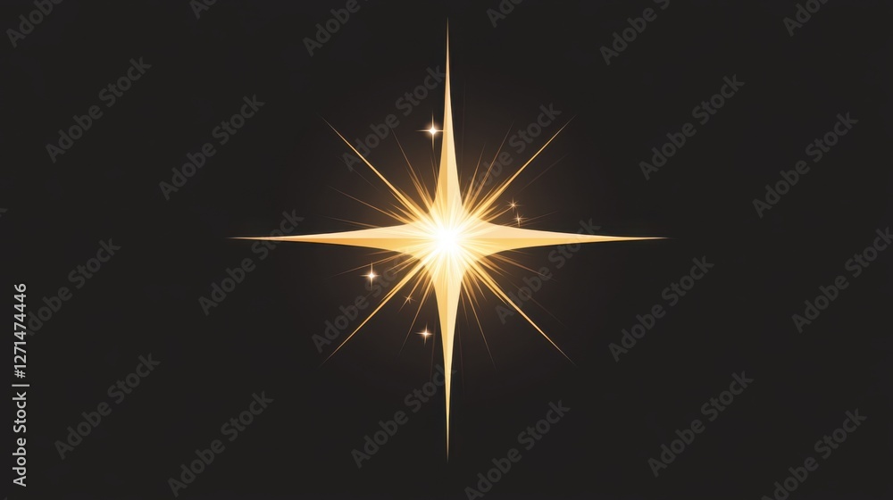 Obraz premium Glimmering Vector Star Icons: Ideal for Logo Design and Sparkling Clipart Collections