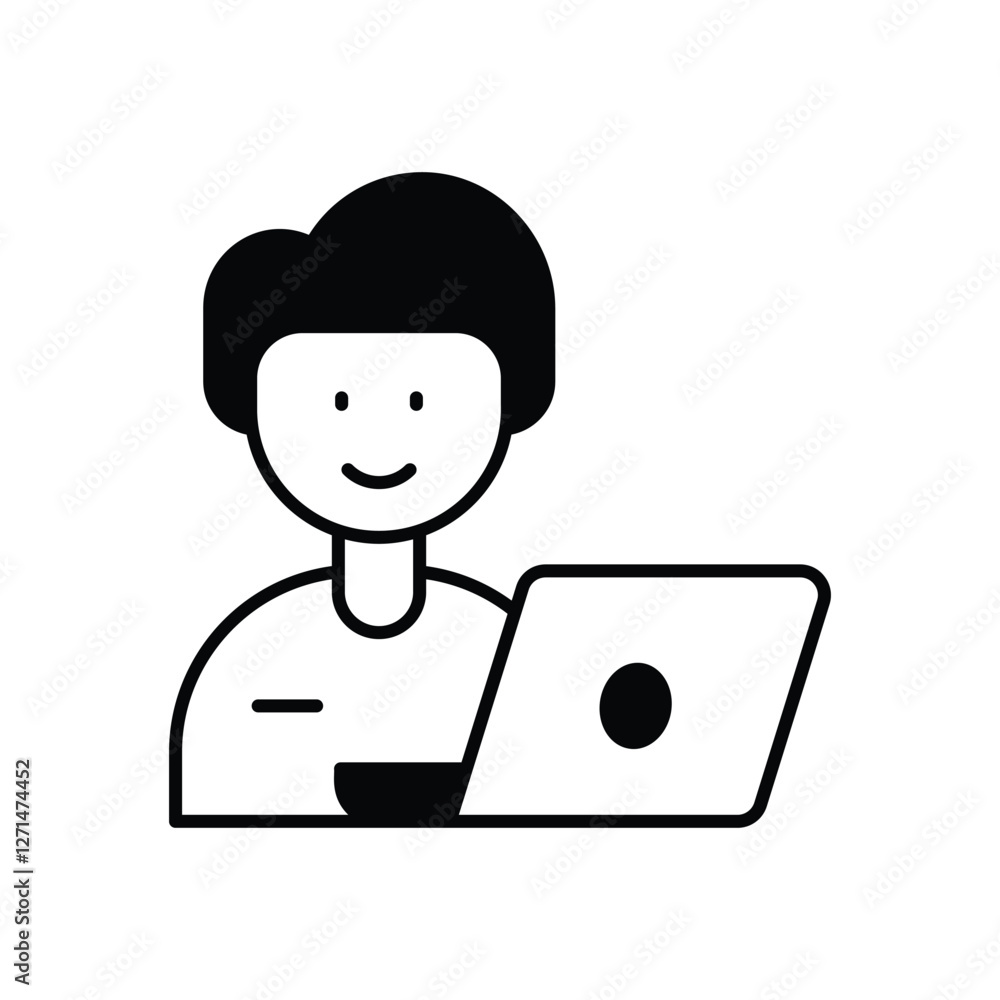 Man Employee Work vector icon Man Employee Work vector icon