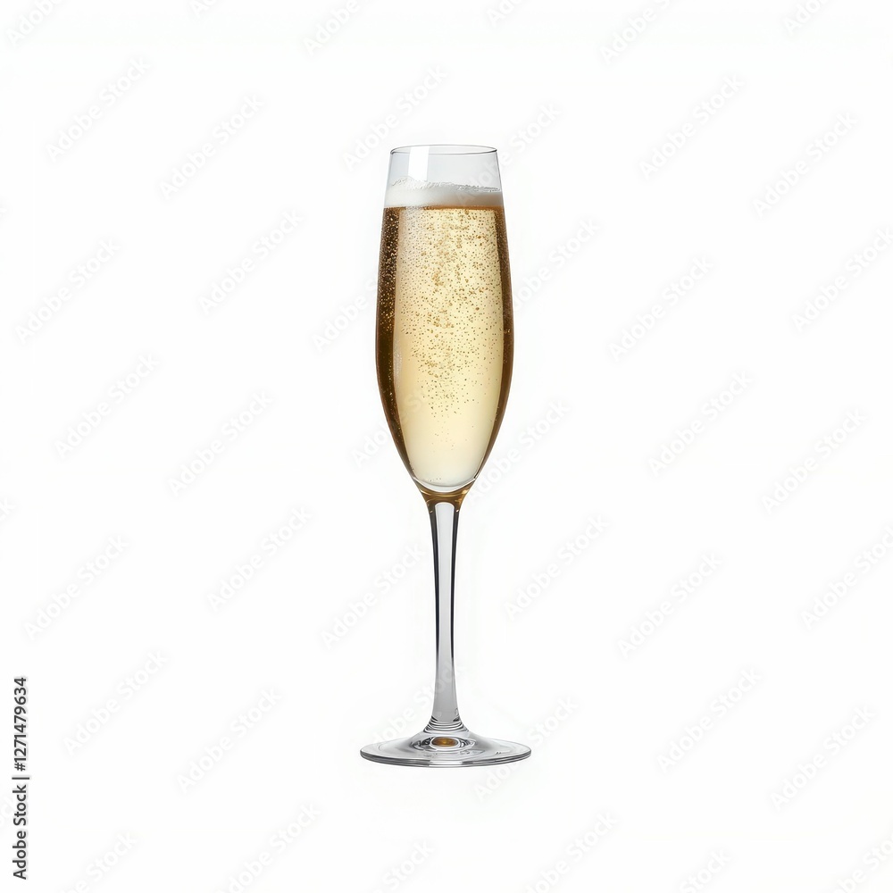 Bubbly Champagne Celebration Drink in a Flute Glass Elegant and Festive Cheers Moment Sparkling Liquid Bubbly Champagne Celebration Drink in a Flute Glass Elegant and Festive Cheers Moment Sparkling Liquid