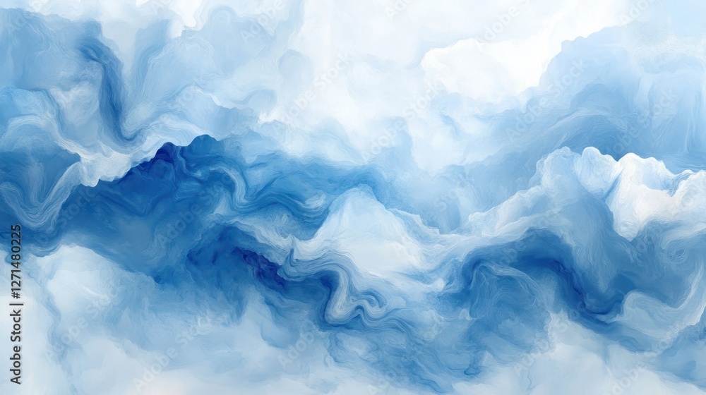 Abstract painted sky, swirling clouds, digital art Abstract painted sky, swirling clouds, digital art