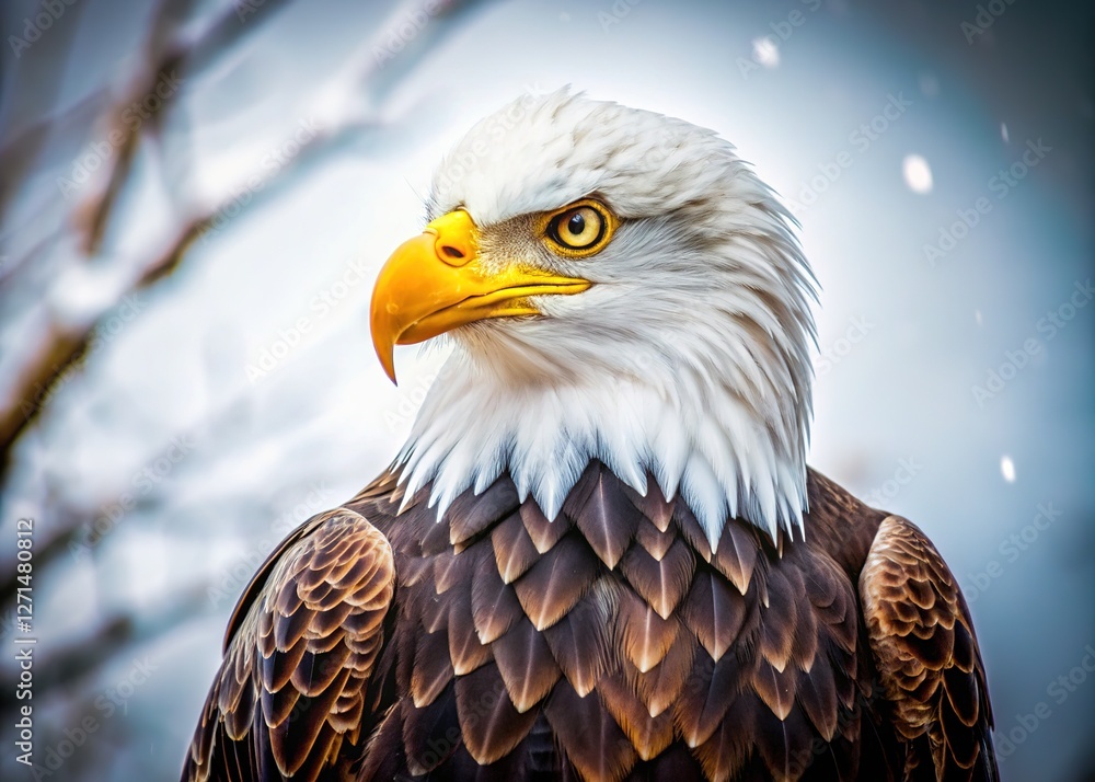 High-resolution Bald Eagle portrait, North American wildlife.