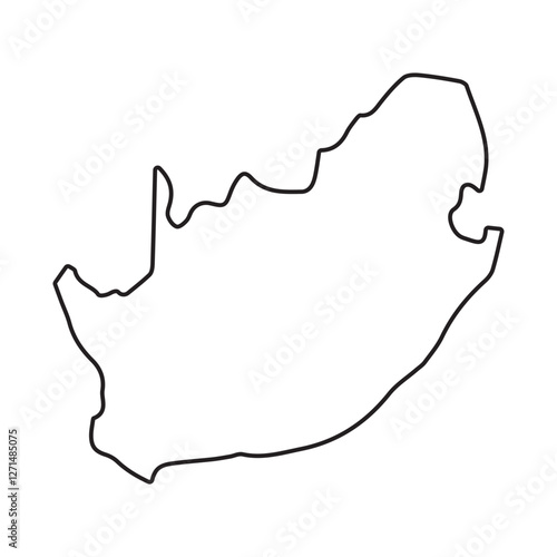 map of South Africa line icon
