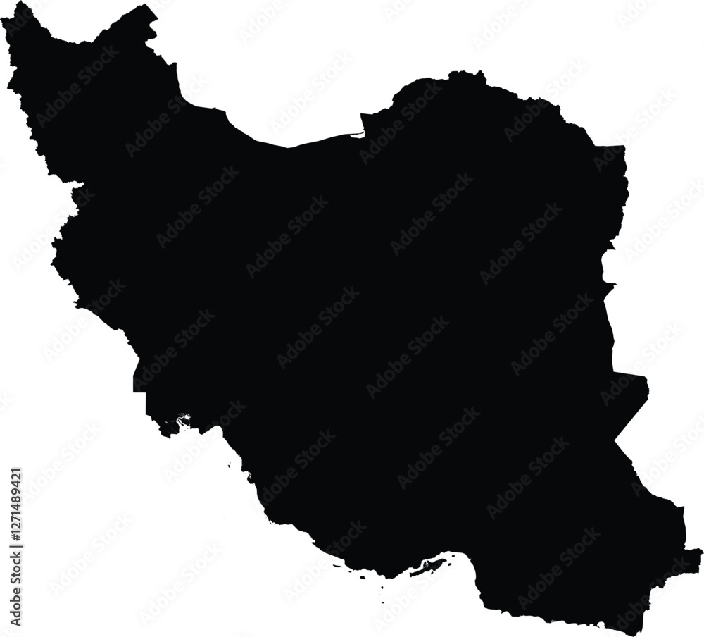 Editable vector file of the country of Iran. Editable vector file of the country of Iran.