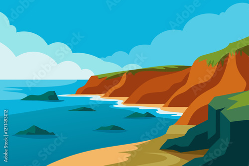 landscape with hills
