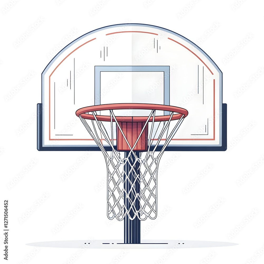Modern basketball hoop clipart white background. Modern basketball hoop clipart white background.