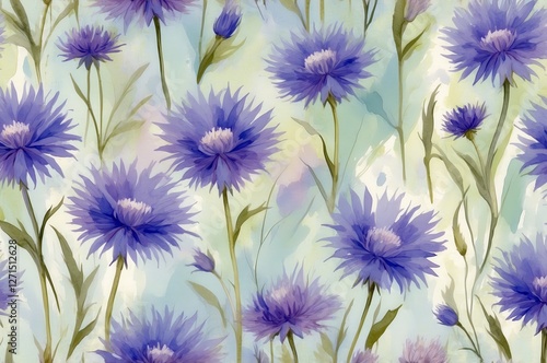 Wallpaper Mural Vintage colorful fantasy dreamy abstract blooming botanical flowers seamless patterns illustration, nature theme concept texture design.
 Torontodigital.ca