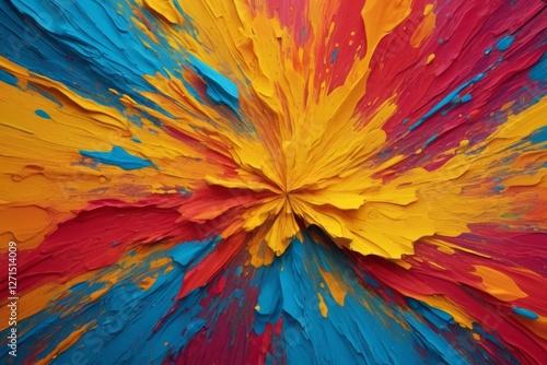 Wallpaper Mural brightly colored paint is being mixed into a large circular shape Torontodigital.ca