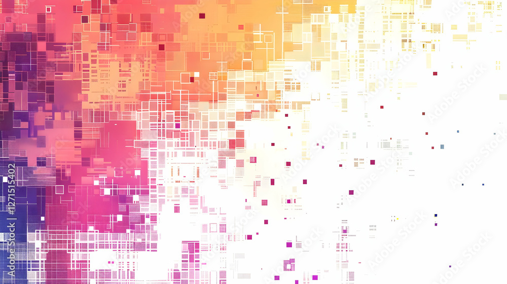 Abstract colorful digital background with pixelated patterns and gradient hues Abstract colorful digital background with pixelated patterns and gradient hues