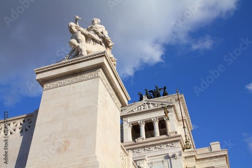 Vittoriano monument in Rome, Italy. Architecture of Rome, Italian capital city.