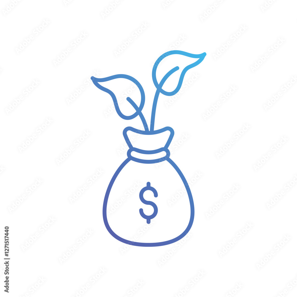 Money Growth vector icon