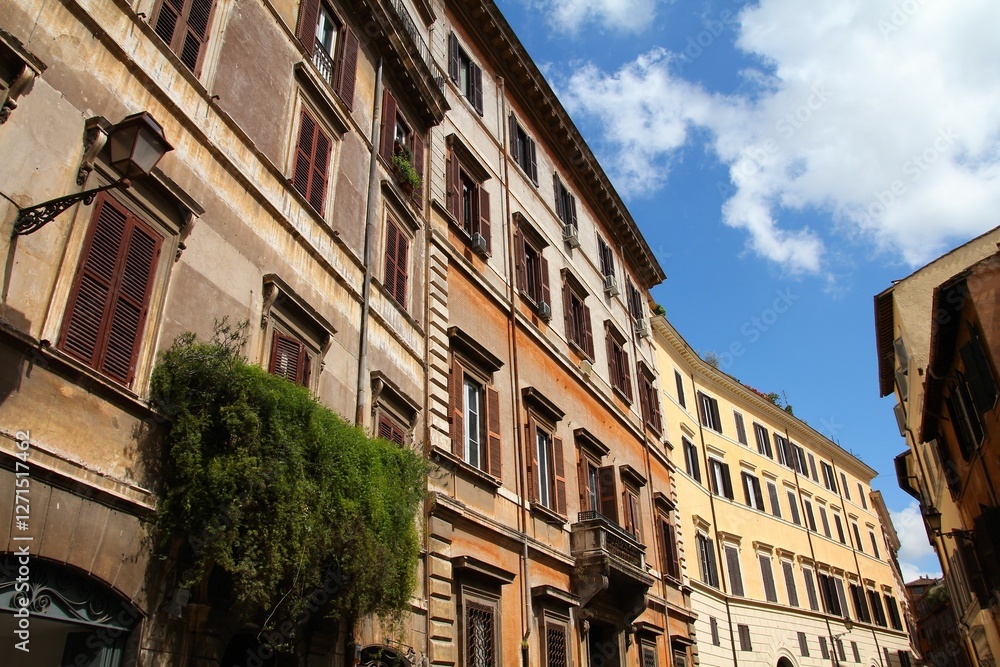 Borgo district in Rome city, Italy. Architecture of Rome, Italian capital city. Borgo district in Rome city, Italy. Architecture of Rome, Italian capital city.