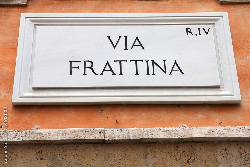 Via Frattina street in Rome, Italy Via Frattina street in Rome, Italy