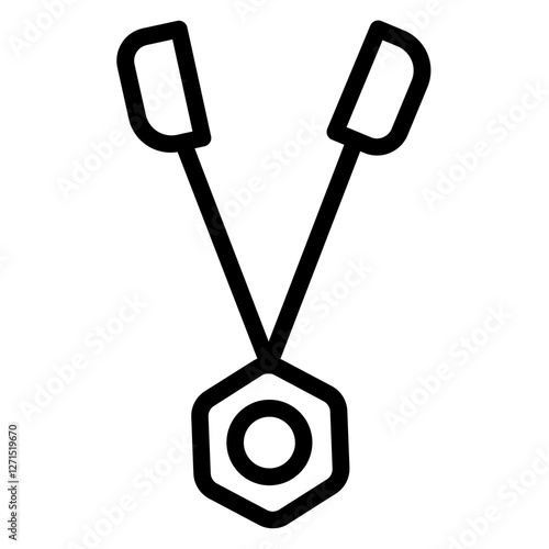 Tongs Kitchen Utensil Line Icon