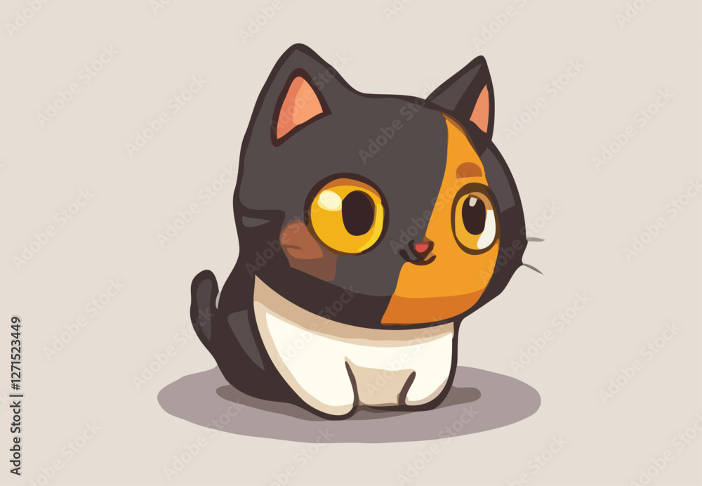 Fototapeta premium Funny cartoon cat vector art
