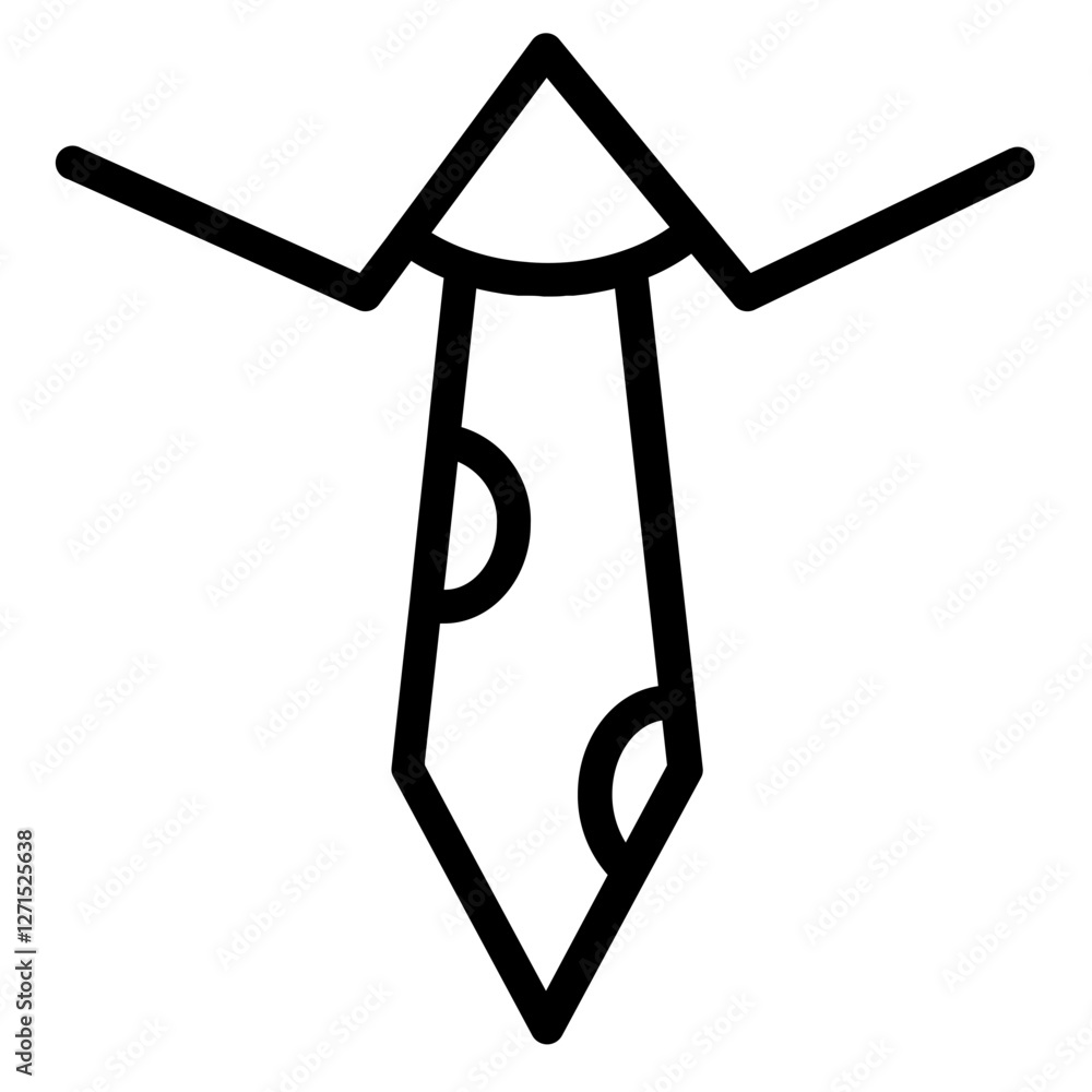 Fashion Formal Tie Line Icon Fashion Formal Tie Line Icon