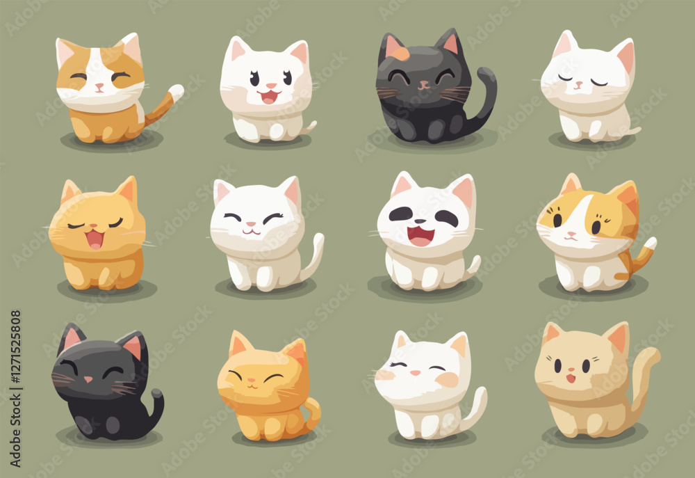 Funny cartoon cat vector art Funny cartoon cat vector art