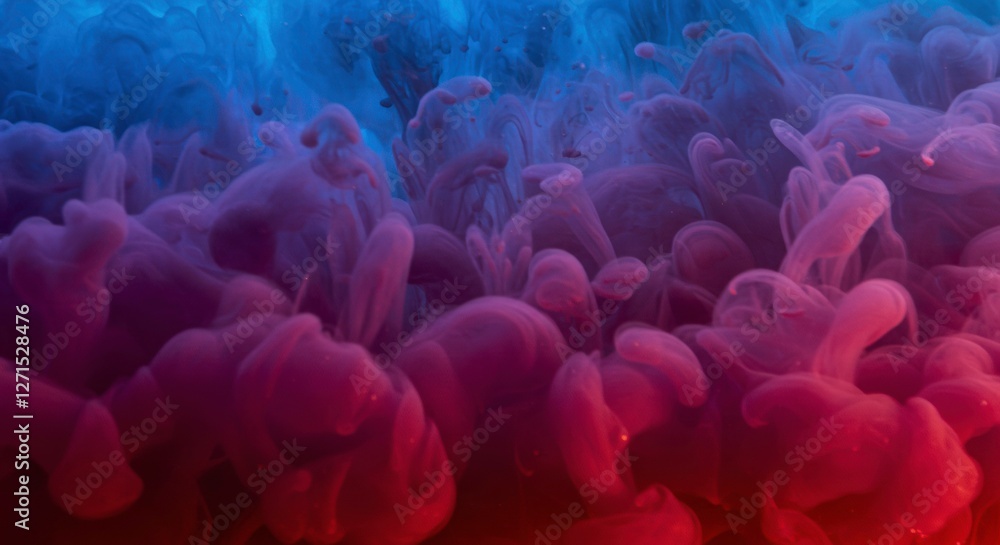 Vibrant Swirls: A captivating display of vividly colored liquid, transitioning from fiery red to cool blue, forms abstract and surreal patterns. Vibrant Swirls: A captivating display of vividly colored liquid, transitioning from fiery red to cool blue, forms abstract and surreal patterns.