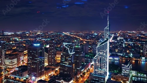 Wallpaper Mural City skyline illuminated at night with stunning architecture and vibrant lights in downtown area Torontodigital.ca