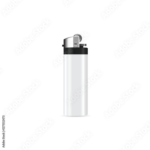 Lighter vector icon. Manual, gas lighter in 3D style.