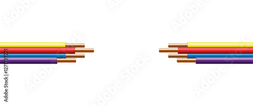 Copper wire vector, Electric copper wire vector illustration.